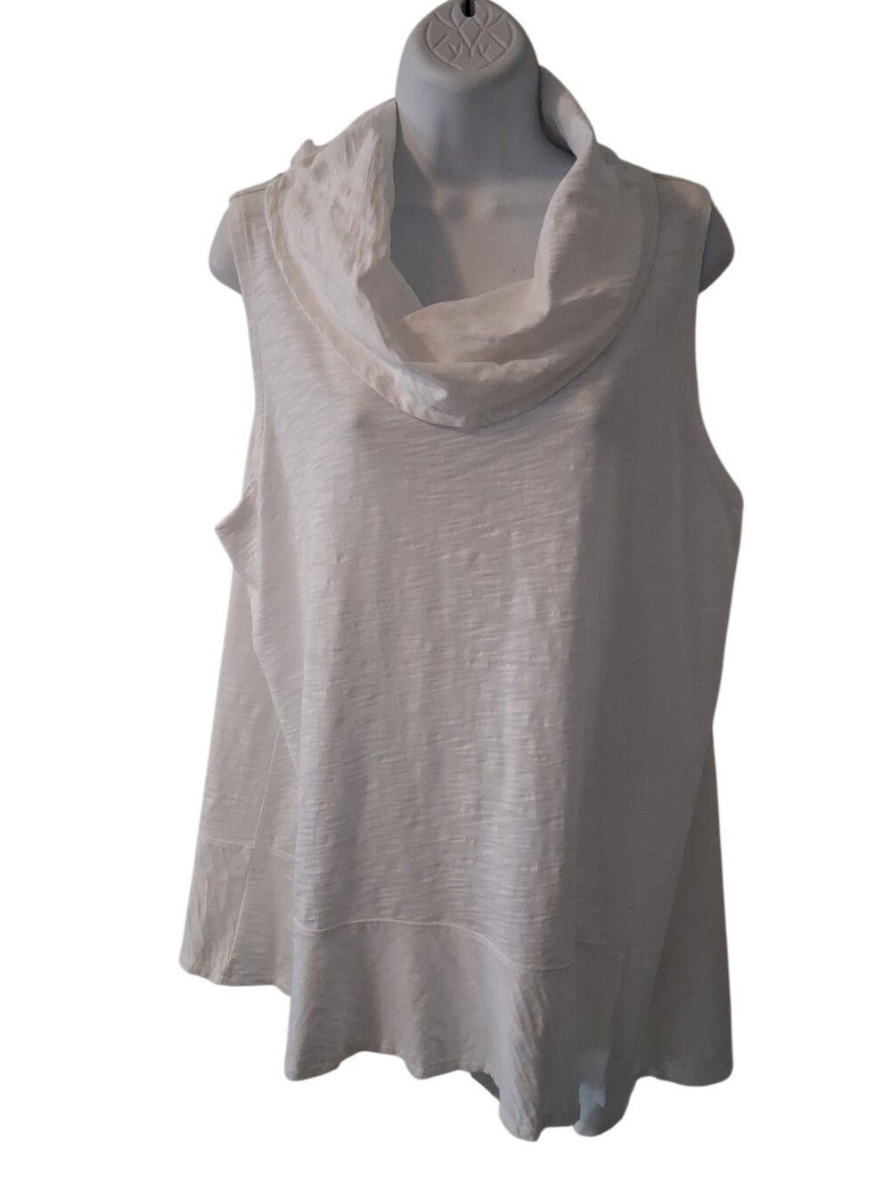 Habitat Sleeveless Flounce Cowl neck Asymetric Hem Tank Top Size L
